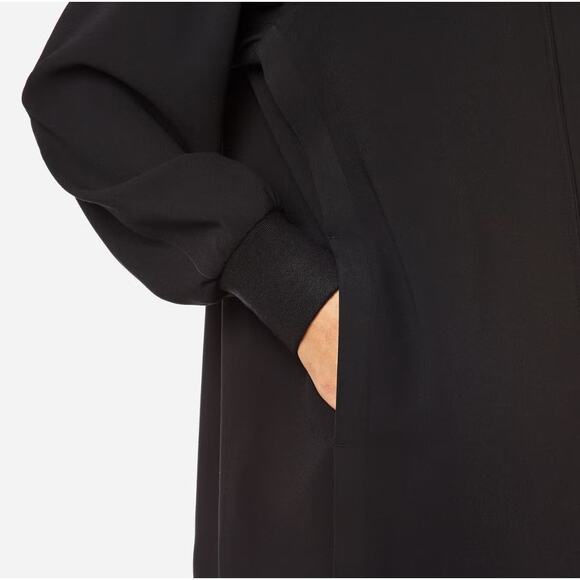 T by Alexander Wang Black Oversized Crepe Welded Bomber Jacket Small - Picture 7 of 10